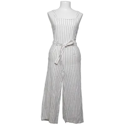 Jumpsuit (Wit, Zwart) van ONLY Blue Denim Katoen, Linnen