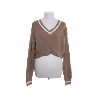 Pullover (Brown, White) from Hollister California Cotton, Nylon, Viscose