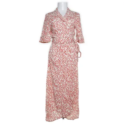 Wrap dress (Beige, Red) from Ganni Viscose