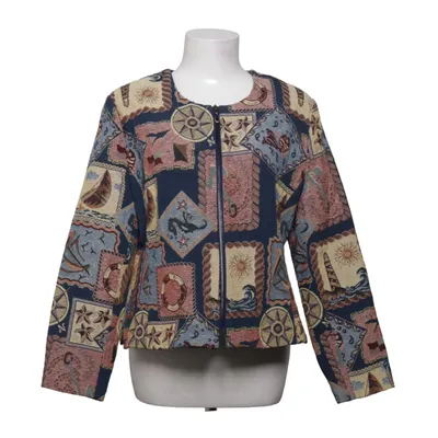 Jacket (Blue, Multicolored) from Kriss Acetate, Cotton, Viscose