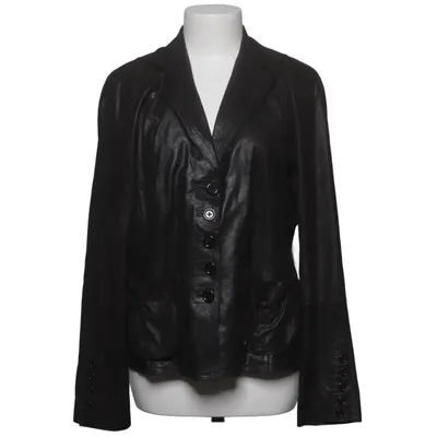Leren blazer (Zwart) van ML Collections Leer