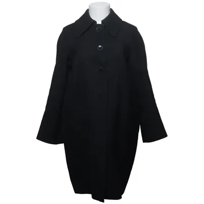Frakke (Sort) fra Zara Woman Viscose, Uld