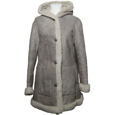 Shearling jas (Grijs, Wit) van Friitala
