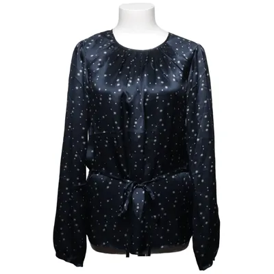 Blus (Blå, Vit) från Nougat London Silke