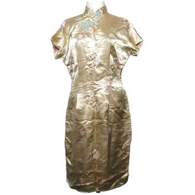 Cheongsam (Beige, Flerfärgad)