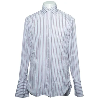 Chemise (Blanc, Violet) de Turnbull & Asser Coton