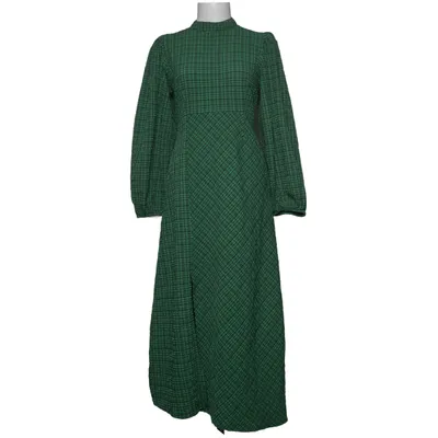 Maxi jurk (Groen, Zwart) van Edited Elastaan, Gerecycled polyester