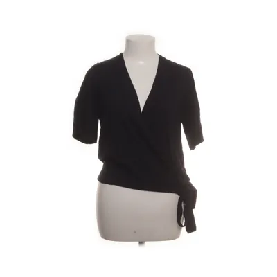 Wrap top (Blue, Black) from Zara Basic