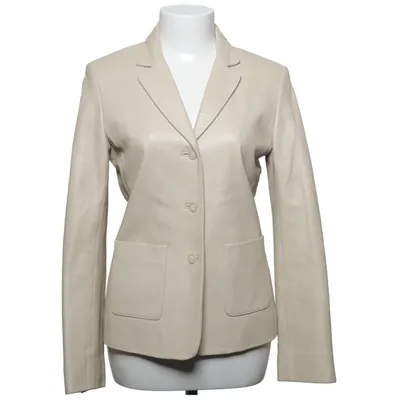 Leren blazer (Beige) van Cacharel Acetaat, Leer