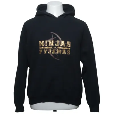 Huvtröja (Svart) från Gildan Bomull, Polyester