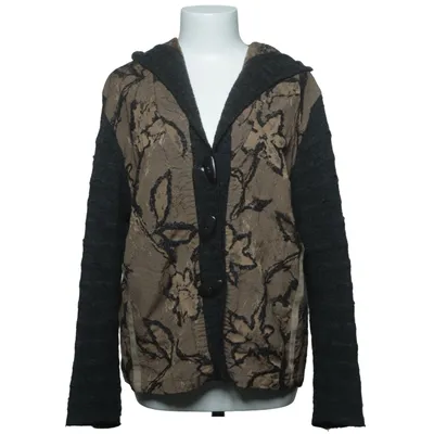 Hoodie (Brown, Gray) from Kello Acrylic, Cotton, Polyamide, Polyester, Silk, Viscose, Wool