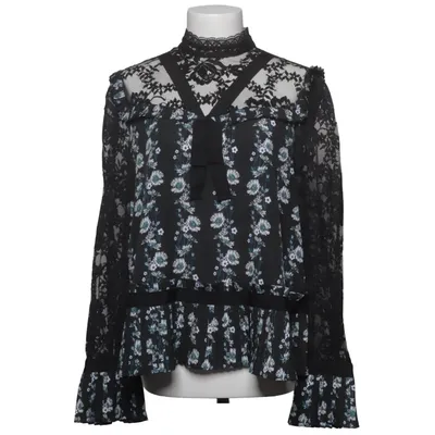 Blouse (Black, Multicolored) from Erdem x H&M Polyamide, Cotton, Polyester
