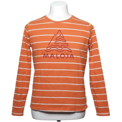 Langarmshirt (Orange, Weiß) von Maloja Baumwolle