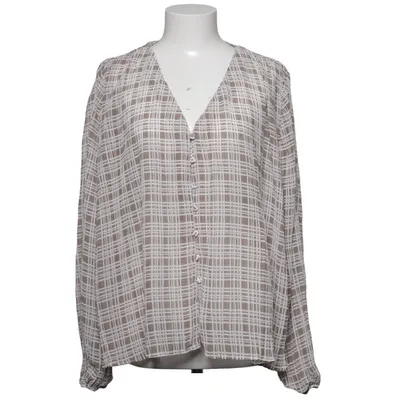 Bluse (Brun, Hvid) fra Dobber Polyester