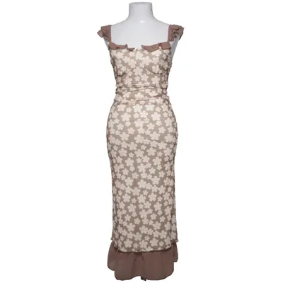 Långklänning (Brun, Beige) från Dazy Elastan, Polyester