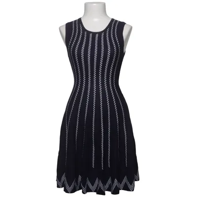 Kleid (Blau, Weiß) von Morghy Art Stylist Baumwolle, Polyamid, Viskose, Wolle