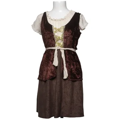 Dirndl (Brun, Hvid, Gul) fra Magic Polyester, Viscose