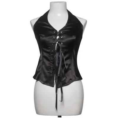 Korsett (Svart) från Laughing Vampire Polyester