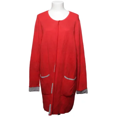 Cardigan (Rød, Grå) fra Gina Laura Bomuld, Polyester, Viscose
