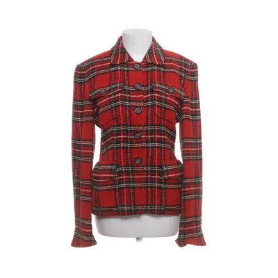 Blazer (Red, White, Green) from Crisca Wool, Viscose