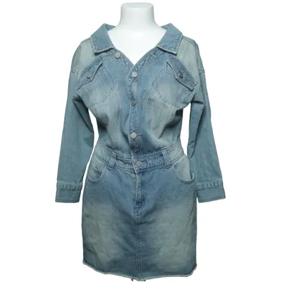 Jeanskjole (Off Shoulder Denim Dress) fra Rebecca Stella Bomuld