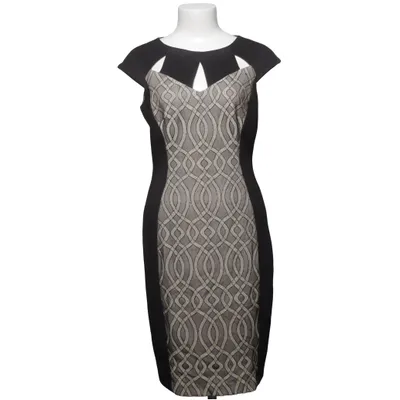 Dress (Black, Beige) from City Chic Elastane, Polyamide, Polyester