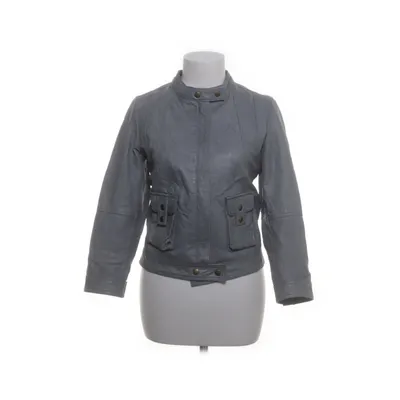 Läderjacka (Grå) från Custommade Skinn, Polyester