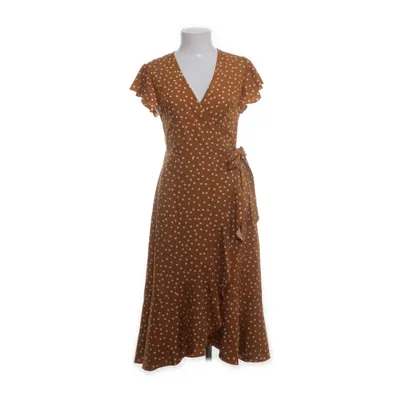 Wrap dress (Beige, White) from Droimp Elastane, Polyester