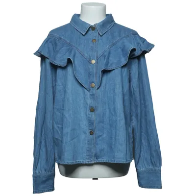 Denim blouse (Blauw) van Ellos Katoen