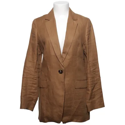 Blazer (Bruin) van Massimo Dutti Linnen, Viscose