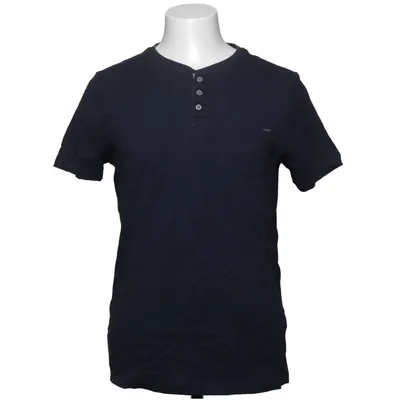 Henley shirt (Blauw) van Volcano Katoen