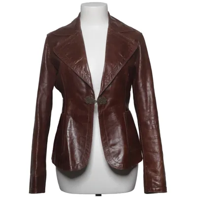 Leather blazer (Brown) from Bik Bok Leather, Polyester