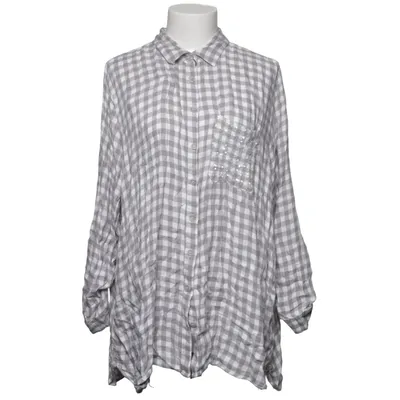 Flanellen overhemd (Grijs, Wit) van Gina Benotti Viscose