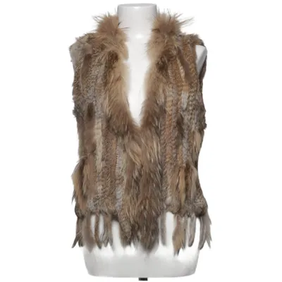 Gilet en fourrure (Marron, Gris) de Hollies Stockholm Fourrure de lapin
