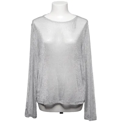 Langærmet t-shirt (Grå) fra Bik Bok Elastan, Metallfiber, Viscose