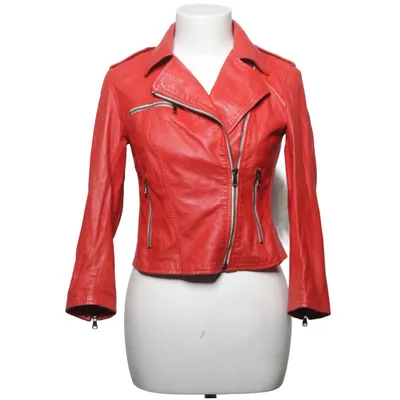 Bikerjakke (Rød) fra Moto Læder, Polyester