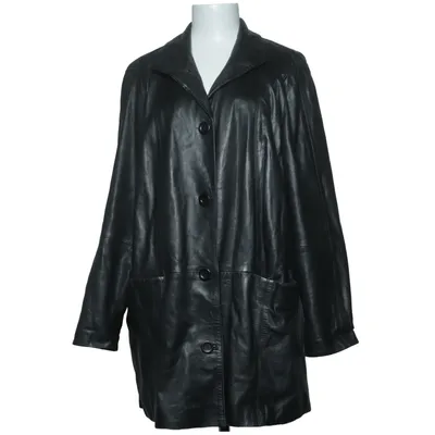 Leather coat (Black) from Giovanna Leather, Polyester