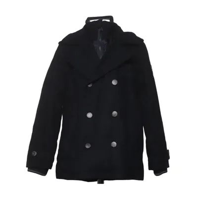 Pea coat (Black) from Pepe Jeans Acrylic, Cotton, Polyamide, Polyester, Viscose, Wool