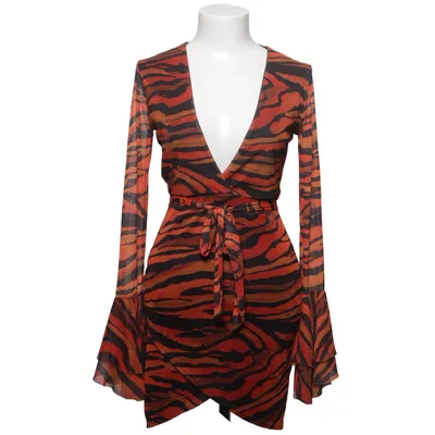 Omlottklänning (Orange, Svart, Flerfärgad) från PrettyLittleThing Elastan, Polyester