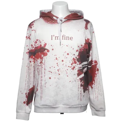 Sweat à capuche (Blanc, Rouge, Gris) de Classic Fashion Collection Élasthane, Polyester