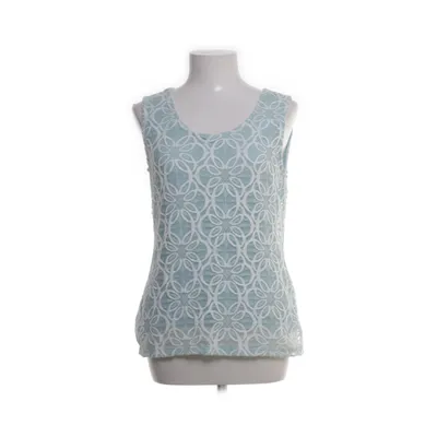 Top (White, Turquoise) from Peruna Elastane, Polyamide, Polyester, Viscose
