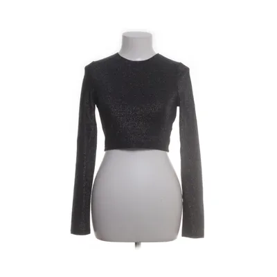 Crop top (Long Sleeve Glitter Top) van DiLara x NA-KD Elastaan, Metallvezel, Polyamide