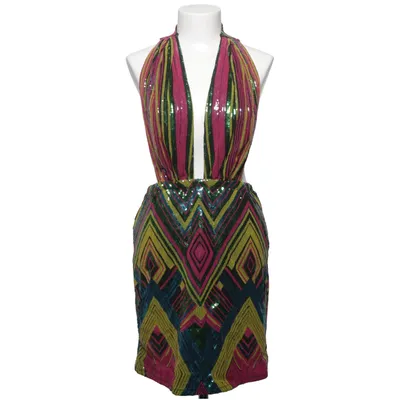 Halterneck-kjole (Flerfarvet) fra Fashion Nova Elastan, Polyester