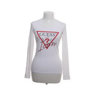 Langærmet t-shirt (Hvid) fra Guess Bomuld, Elastan