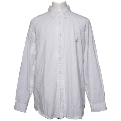 Buttondownskjorte (Hvid) fra Polo Ralph Lauren Bomuld, Elastan