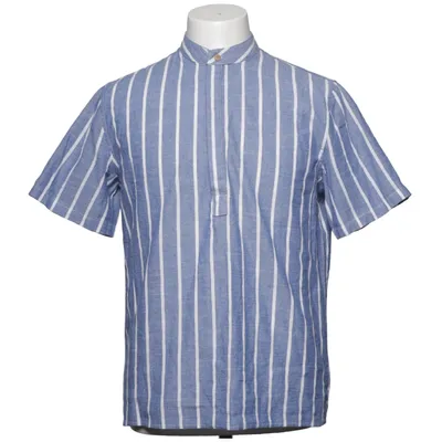Short sleeve shirt (Blue, White) from Shein Cotton