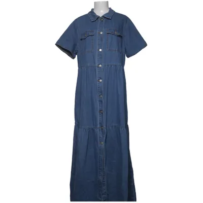 Jeansklänning (Blå) från Shein Curve Bomull, Polyester, Viskos