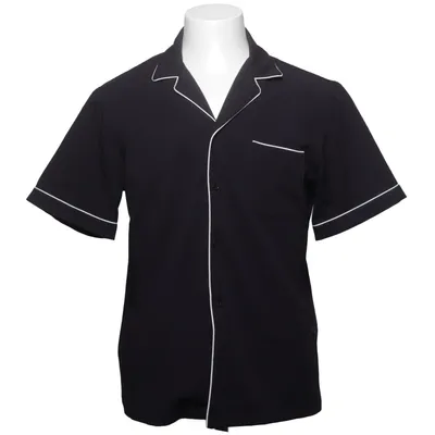 Pyjamasskjorte (Sort, Hvid) fra Sandro Elastan, Polyester, Viscose