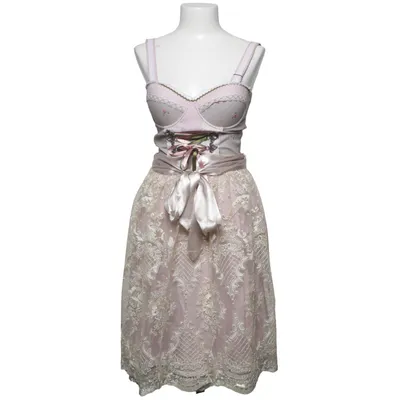 Dirndl (Pink, Beige) from Stockerpoint Cotton, Linen, Polyester