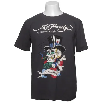 T-shirt (Gris) de Ed Hardy by Christian Audigier Coton, Élasthane